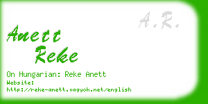 anett reke business card